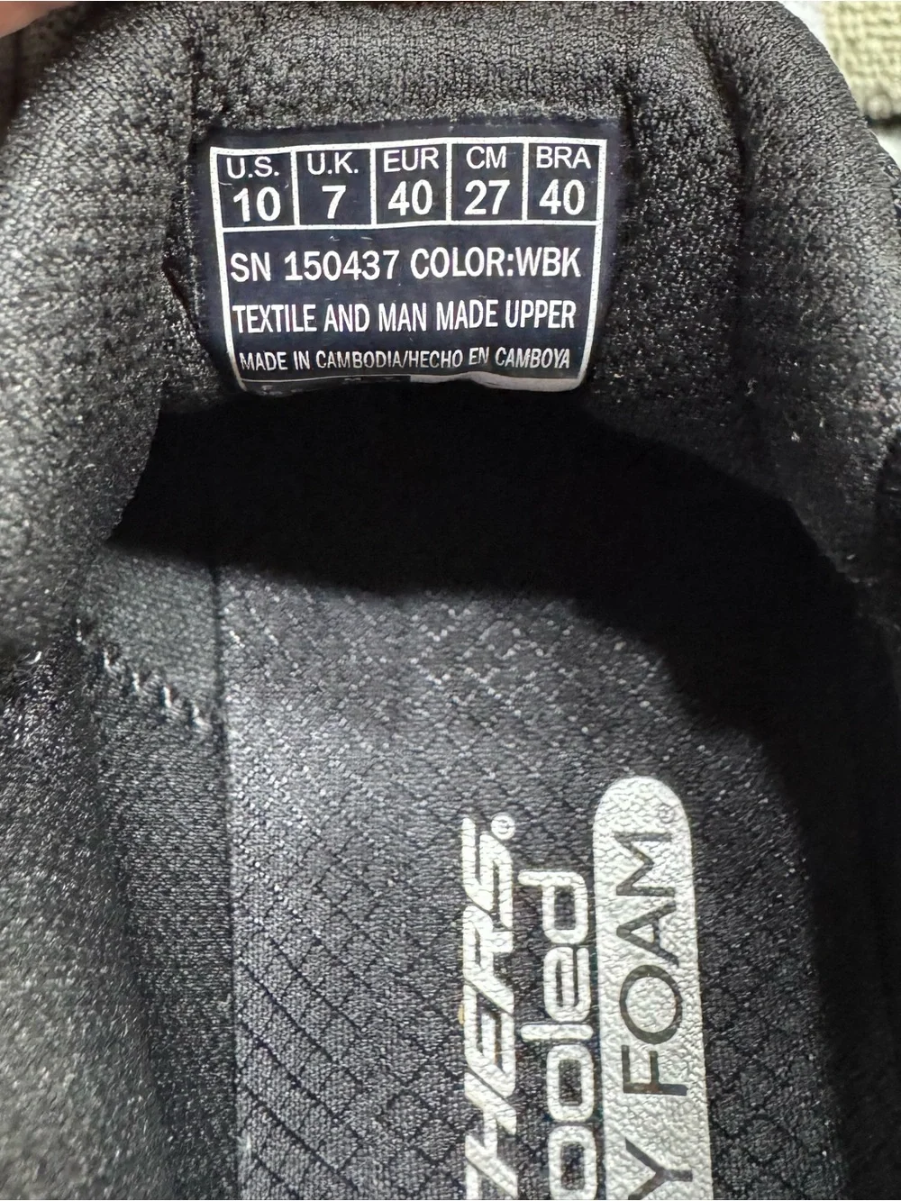 Skechers Glide-Step Black and White Athletic Shoes